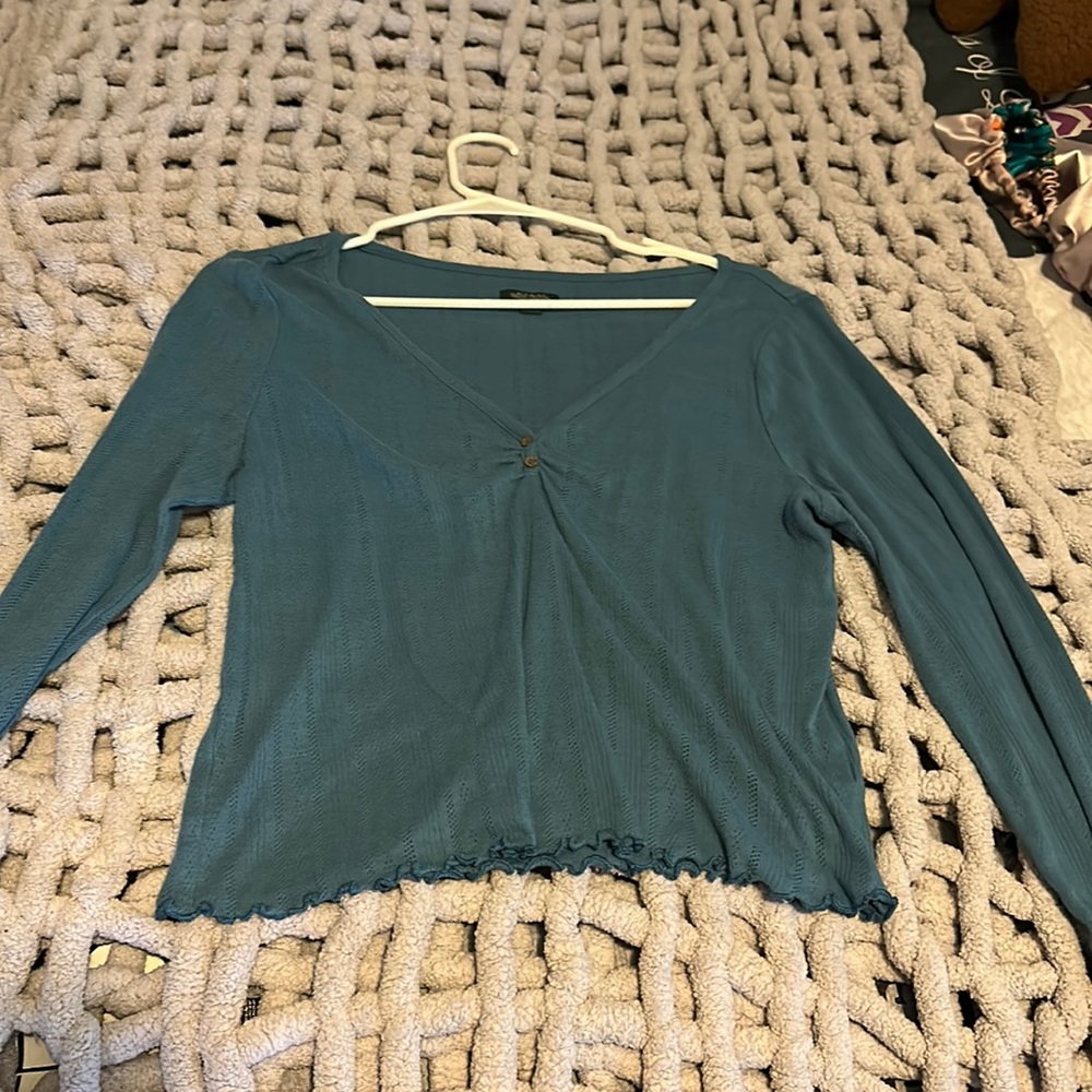 wild fable Long sleeve blue shirt